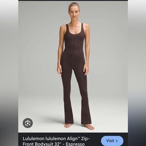 Lululemon Align Zip Front Bodysuits 32” size 4